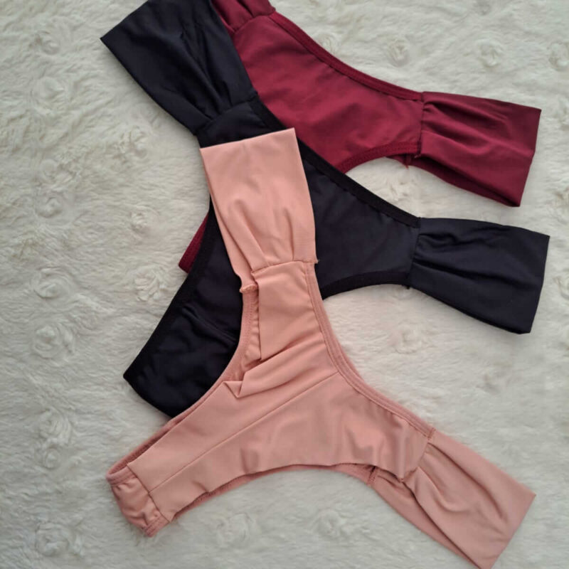 Calcinha bombom fio duplo e normal no mesmo molde